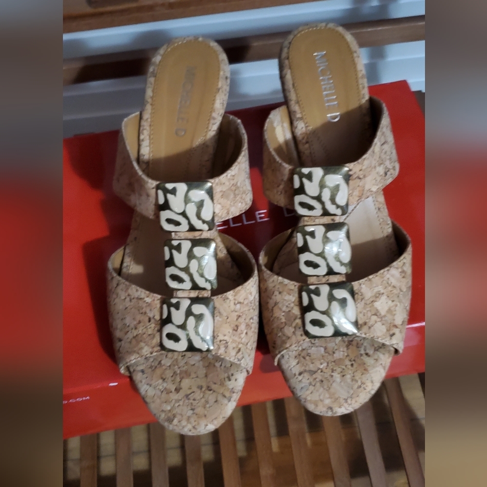 Michelle D leather sandals